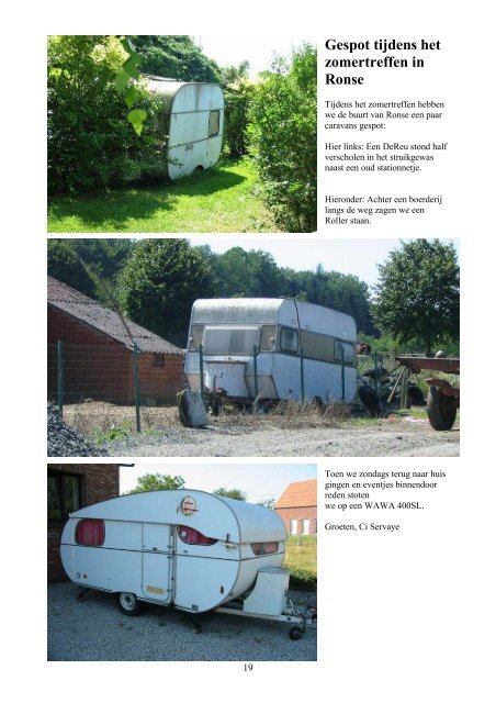 Magazine van de Belgian Oldtimer Caravan Club / oktober 2012