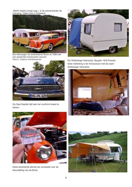 Magazine van de Belgian Oldtimer Caravan Club / oktober 2012