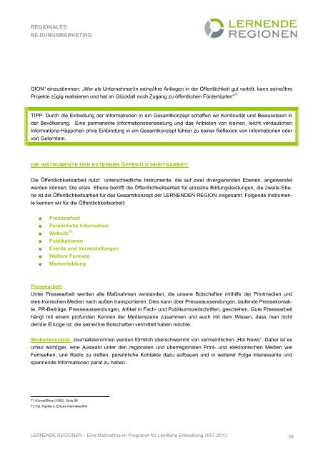 Handbuch Regionales Bildungsmarketing - Österreichisches Institut ...