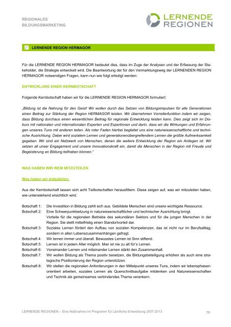 Handbuch Regionales Bildungsmarketing - Österreichisches Institut ...