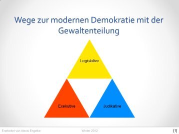 Wege zur modernen Demokratie mit der Gewaltenteilung