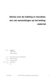 Advies over de indeling in risicoklassen van aansluitingen ... - Vewin