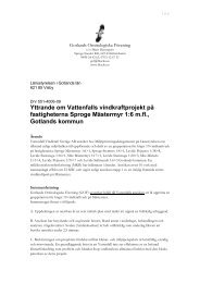 Remissvar angående vindkraftparken på Mästermyr - Gotlands ...