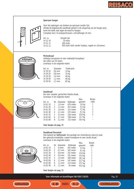 Reisaco brochure - Vadia Lijsten