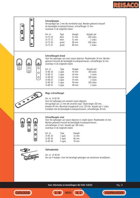 Reisaco brochure - Vadia Lijsten