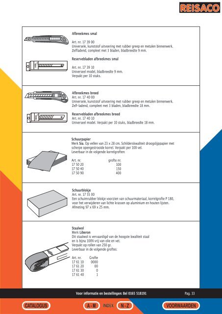 Reisaco brochure - Vadia Lijsten