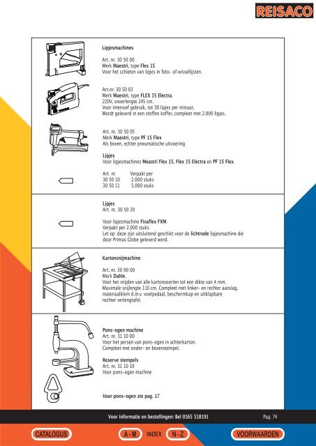 Reisaco brochure - Vadia Lijsten