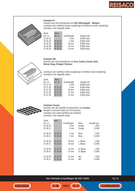 Reisaco brochure - Vadia Lijsten