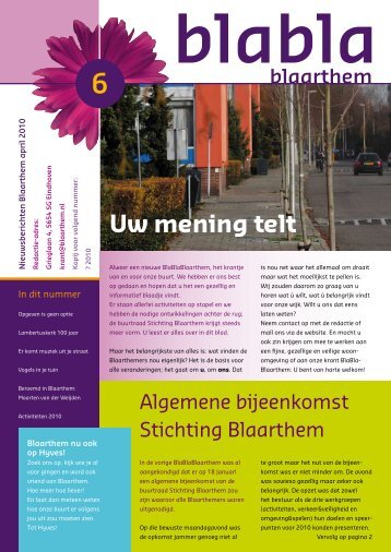 BlaBlaBlaarthem april 2010 PDF - Stichting Blaarthem