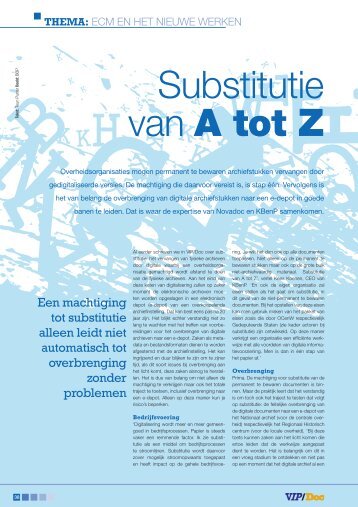 Substitutie van A tot Z - KBenP