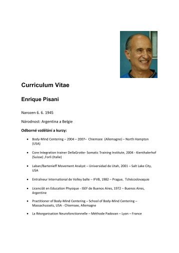 Curriculum Vitae Enrique Pisani