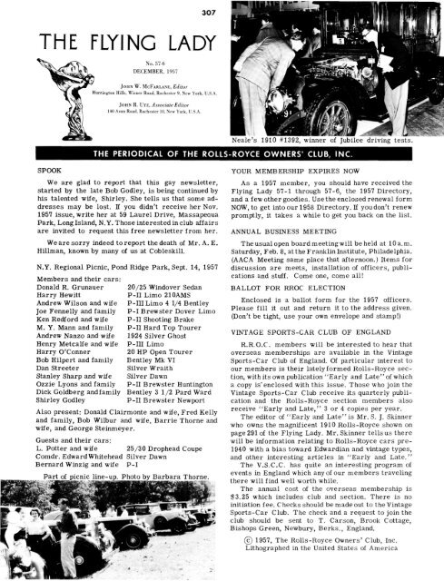 The Flying Lady Rolls Royce Owners Club