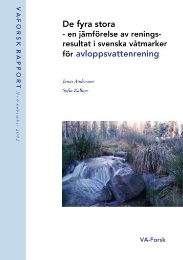 en jämförelse av reningsresultat i svenska våtmarker ... - BOFFE.COM