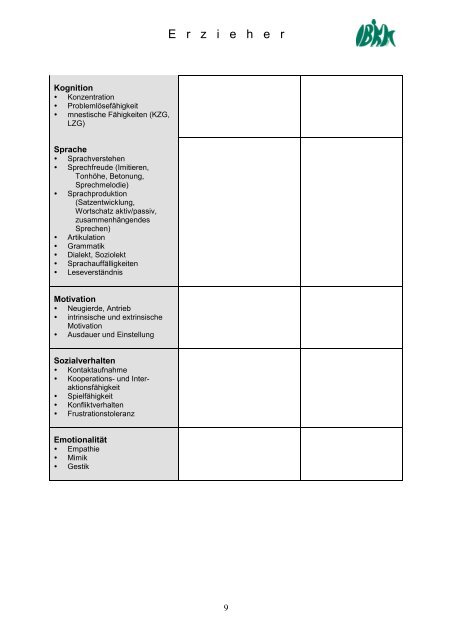 Fachschule für Sozialpädagogik - IBKM