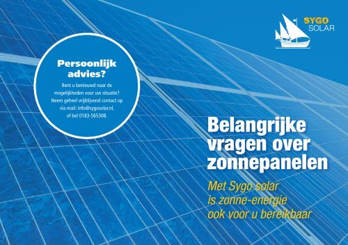 Belangrijke vragen over zonnepanelen - Sygo Solar