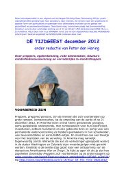 DE TIJDGEEST december 2012 - Peter den Haring