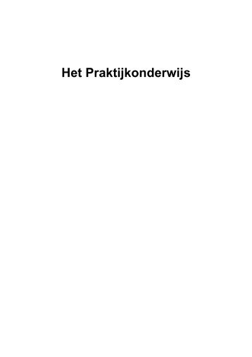 Het praktijkonderwijs - SPON Opleidingen