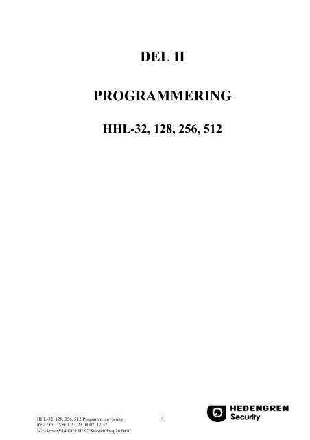 HHL-Programmering