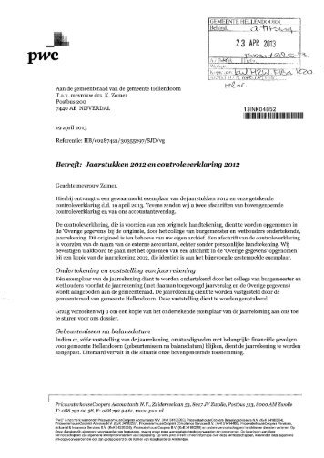 Jaarstukken 2012 en controleverklaring 2012.pdf - Raads ...