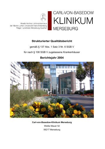 strukturierter Qualitätsbericht 2004 - Carl-von-Basedow-Klinikum