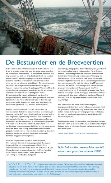 idspijlen ders? De Bestuurder en de Breeveertien - Holla Poelman