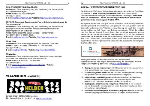 Nieuwsbrief nr: 66 april-mei 2012 - Siwe