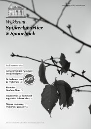 Wijkkrant Spijkerkwartier & Spoorhoek