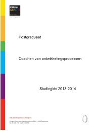 Postgraduaat Coachen van ontwikkelingsprocessen ... - KHLim