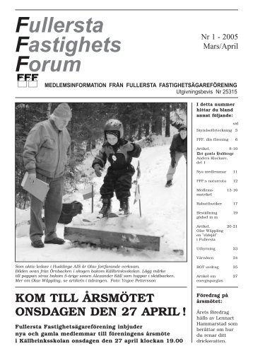 KOM TILL ÅRSMÖTET ONSDAGEN DEN 27 APRIL ! - FFF-Fullersta.se