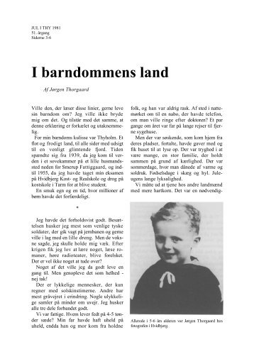 JIT 1981 I barndommens land - Thyholm Lokalarkiv