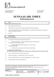 Sunnaas ADL index manual svensk - Sunnaas sykehus HF