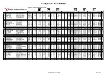 wedstrijdronde 1 Duiven 26-01-2013.xlsx - Aldo Westervoort