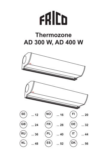 Thermozone AD300 W, AD400 W - Bud-Went