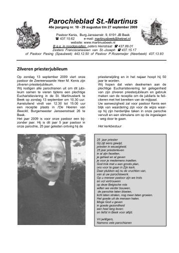 Parochieblad 2009 No 10 - St. Martinusparochie Beek