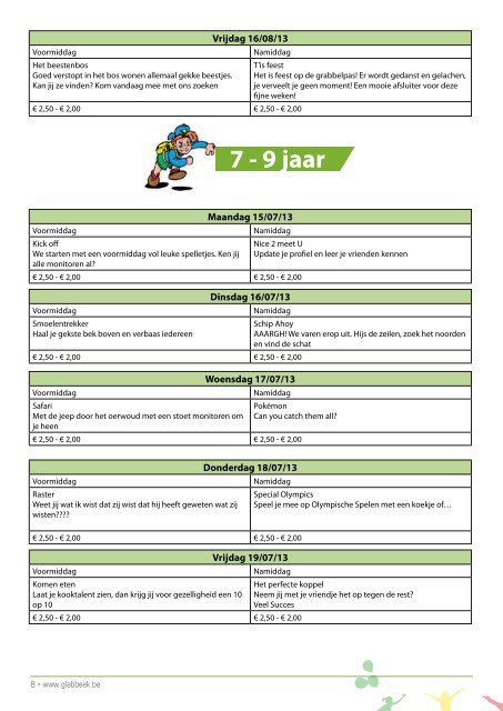 De "activiteitengids zomer 2013" - Gemeente glabbeek