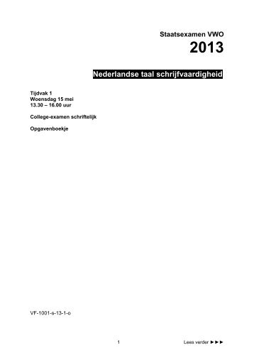 Opgave Nederlands (76Kb, pdf) - DUO