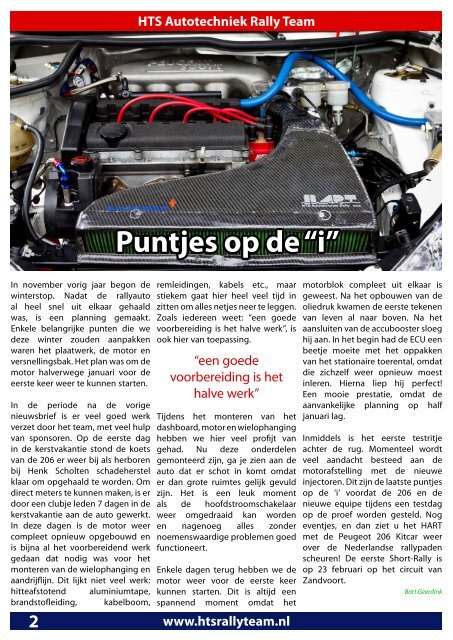 Winterstop Nieuw bestuur - HTS Autotechniek Rally Team