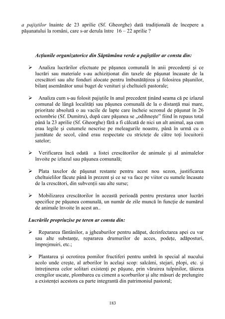 Recurs la tradiţia satului sau Opinii agrosilvopastorale - Institutul de ...