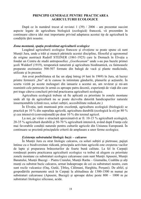 Recurs la tradiţia satului sau Opinii agrosilvopastorale - Institutul de ...