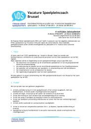 Vacature Speelpleincoach Brussel - Vlaamse Dienst Speelpleinwerk