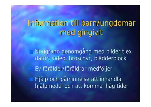 Gingivit/parodontit i tonåren