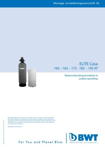 Bedieningsvoorschrift Elite Casa 160-195 - BWT