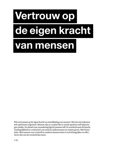 Vertrouw Op De Eigen Kracht Van Mensen D66 Nl