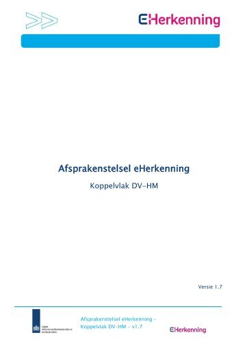 Koppelvlakspecificatie DV-HM versie 1.7 - eHerkenning