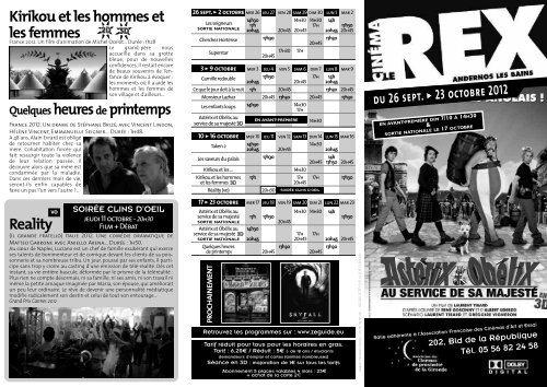 Télécharger le programme du Cinéma Le Rex à - Ze Guide