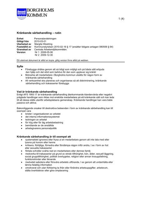Problem som går efter kränkande relation