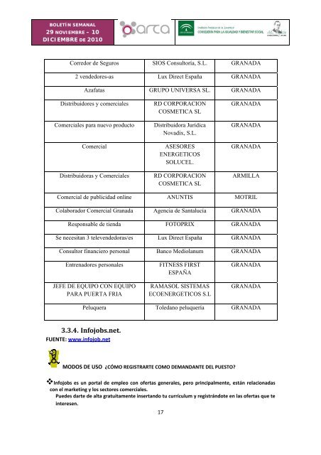 BOLETIN SEMANAL JOVEN - Comarca de Guadix