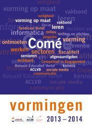 vormingen - ACLVB - Vlaanderen