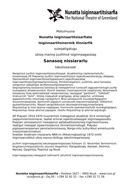 Sanasoq nissiararlu