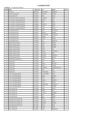 10 başarı l stes - İzmir Meslek Yüksekokulu